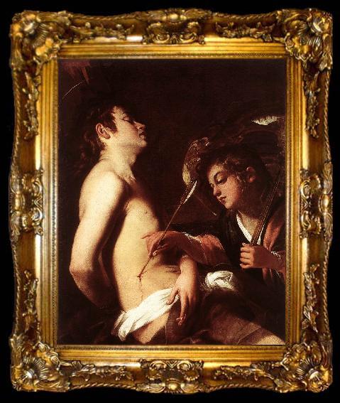 framed  BAGLIONE, Giovanni St Sebastian Healed by an Angel  ed, ta009-2
